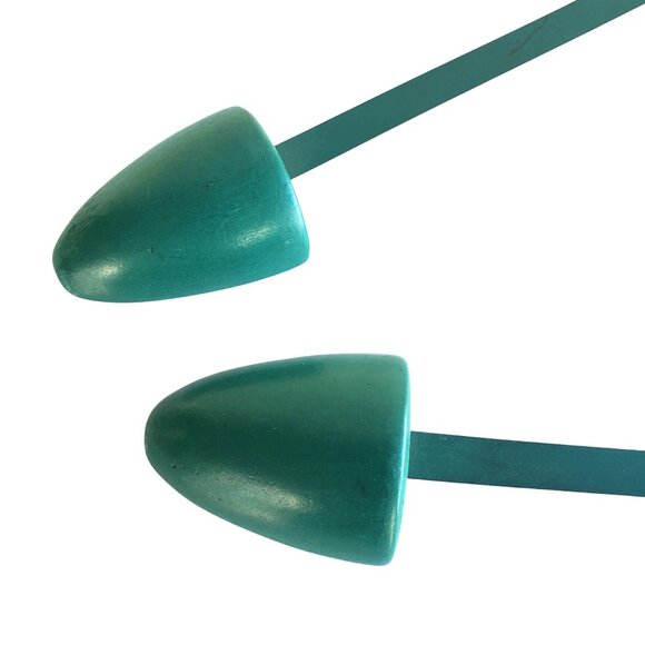 1950s Vintage Green Wooden Shoe Forms Adjustable Stretchers - Picture 3 of 9